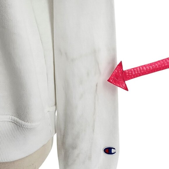 NWD Champion Powerblend White Multicolor Spell Out Sweatshirt Womens Large - Picture 6 of 13